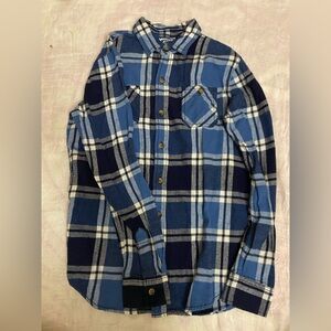 Arizona Jean Company Navy and White Checkered Shirt